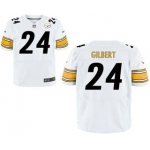 Men's Pittsburgh Steelers #24 Justin Gilbert White Road Stitched NFL Nike Elite Jersey