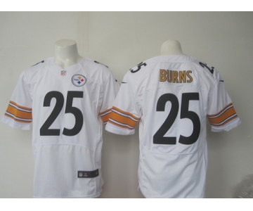 Men's Pittsburgh Steelers #25 Artie Burns White Road NFL Nike Elite Jersey