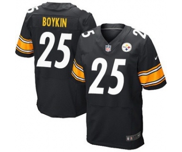 Men's Pittsburgh Steelers #25 Brandon Boykin Black Team Color NFL Nike Elite Jersey