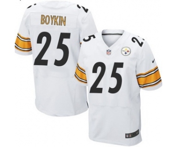 Men's Pittsburgh Steelers #25 Brandon Boykin White Road NFL Nike Elite Jersey