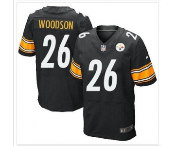 Men's Pittsburgh Steelers #26 Rod Woodson Black Retired Player NFL Nike Elite Jersey