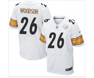 Men's Pittsburgh Steelers #26 Rod Woodson White Retired Player NFL Nike Elite Jersey