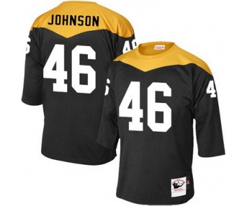 Men's Pittsburgh Steelers #46 Will Johnson Black Retired Player 1967 Home Throwback NFL Jersey