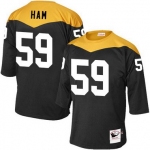 Men's Pittsburgh Steelers #59 Jack Ham Black Retired Player 1967 Home Throwback NFL Jersey