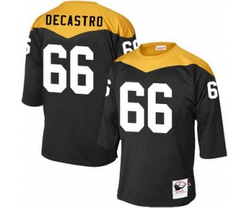 Men's Pittsburgh Steelers #66 David DeCastro Black 1967 Home Throwback NFL Jersey