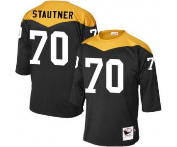 Men's Pittsburgh Steelers #70 Ernie Stautner Black Retired Player 1967 Home Throwback NFL Jersey