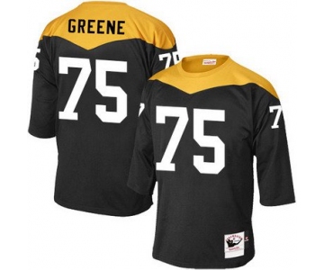 Men's Pittsburgh Steelers #75 Joe Greene Black Retired Player 1967 Home Throwback NFL Jersey