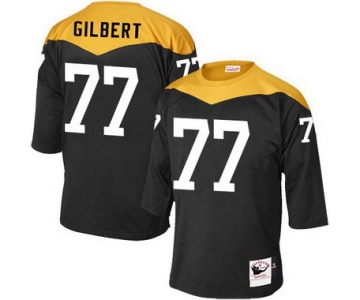 Men's Pittsburgh Steelers #77 Marcus Gilbert Black 1967 Home Throwback NFL Jersey