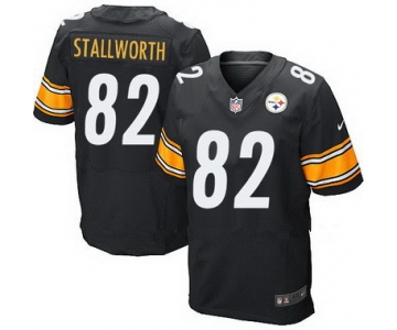 Men's Pittsburgh Steelers #82 John Stallworth Black Retired Player NFL Nike Elite Jersey