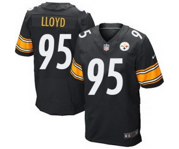 Men's Pittsburgh Steelers #95 Greg Lloyd Black Retired Player NFL Nike Elite Jersey