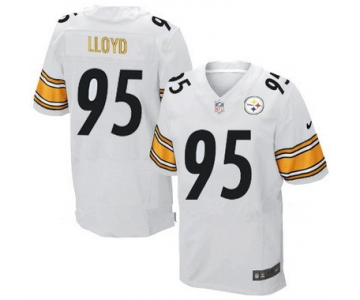 Men's Pittsburgh Steelers #95 Greg Lloyd White Retired Player NFL Nike Elite Jersey