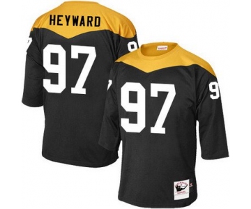 Men's Pittsburgh Steelers #97 Cameron Heyward Black 1967 Home Throwback NFL Jersey