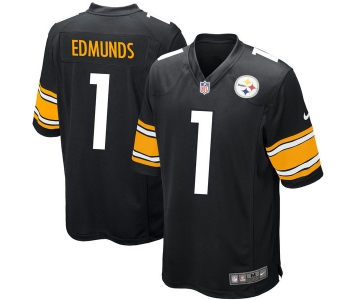 Nike Pittsburgh Steelers #1 Terrell Edmunds Black 2018 NFL Draft Pick Elite Jersey