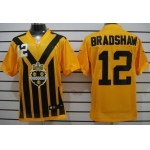 Nike Pittsburgh Steelers #12 Terry Bradshaw 1933 Yellow Throwback Jersey