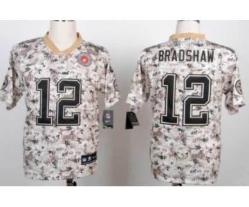 Nike Pittsburgh Steelers #12 Terry Bradshaw 2013 USMC Camo Elite Jersey