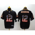 Nike Pittsburgh Steelers #12 Terry Bradshaw 2014 USA Flag Fashion Black Elite Jersey