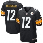 Nike Pittsburgh Steelers #12 Terry Bradshaw Black Elite Jersey