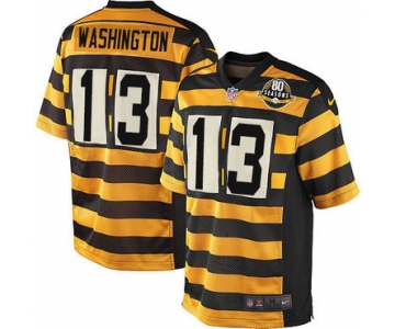 Nike Pittsburgh Steelers #13 James Washington Yellow Black Alternate Men's Stitched NFL 80TH Throwback Elite Jersey