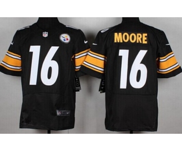 Nike Pittsburgh Steelers #16 Lance Moore Black Elite Jersey