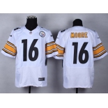 Nike Pittsburgh Steelers #16 Lance Moore White Elite Jersey