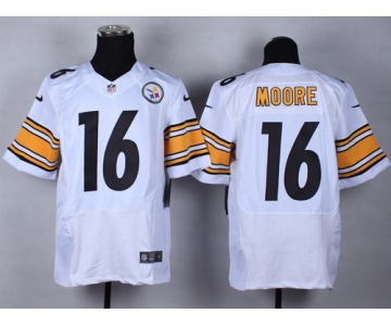 Nike Pittsburgh Steelers #16 Lance Moore White Elite Jersey