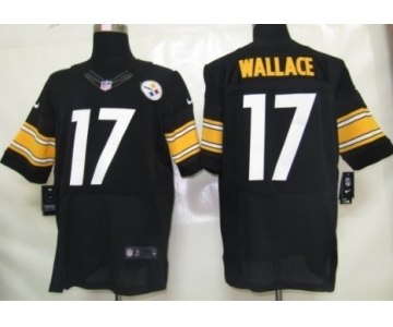 Nike Pittsburgh Steelers #17 Mike Wallace Black Elite Jersey