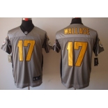 Nike Pittsburgh Steelers #17 Mike Wallace Gray Shadow Elite Jersey