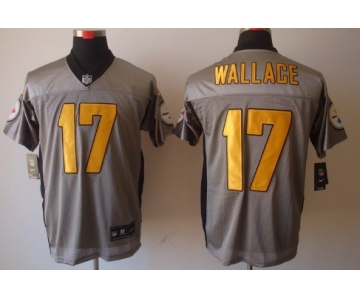 Nike Pittsburgh Steelers #17 Mike Wallace Gray Shadow Elite Jersey