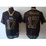 Nike Pittsburgh Steelers #17 Mike Wallace Lights Out Black Elite Jersey