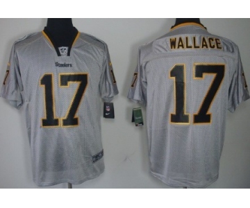 Nike Pittsburgh Steelers #17 Mike Wallace Lights Out Gray Elite Jersey
