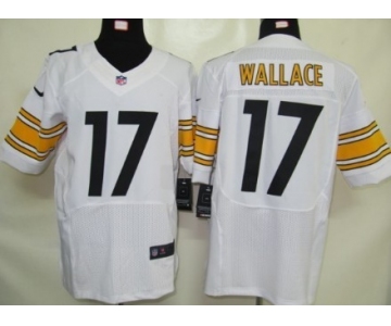 Nike Pittsburgh Steelers #17 Mike Wallace White Elite Jersey