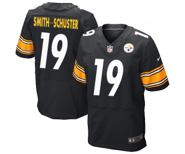 Nike Pittsburgh Steelers #19 JuJu Smith-Schuster Black Team Color Men's Stitched NFL Elite Jersey