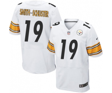 Nike Pittsburgh Steelers #19 JuJu Smith-Schuster White Men's Stitched NFL Elite Jersey