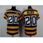 Nike Pittsburgh Steelers #20 Rocky Bleier Yellow With Black Throwback 80TH Jersey