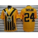 Nike Pittsburgh Steelers #24 Ike Taylor 1933 Yellow Throwback Jersey