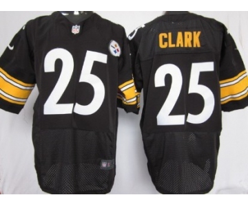 Nike Pittsburgh Steelers #25 Ryan Clark Black Elite Jersey