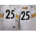 Nike Pittsburgh Steelers #25 Ryan Clark White Elite Jersey