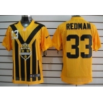 Nike Pittsburgh Steelers #33 Isaac Redman 1933 Yellow Throwback Jersey