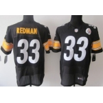 Nike Pittsburgh Steelers #33 Isaac Redman Black Elite Jersey