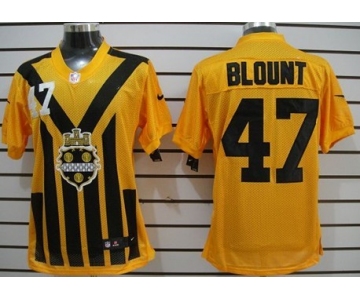 Nike Pittsburgh Steelers #47 Mel Blount 1933 Yellow Throwback Jersey