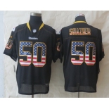 Nike Pittsburgh Steelers #50 Ryan Shazier 2014 USA Flag Fashion Black Elite Jersey