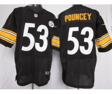 Nike Pittsburgh Steelers #53 Maurkice Pouncey Black Elite Jersey