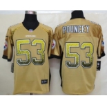 Nike Pittsburgh Steelers #53 Maurkice Pouncey Drift Fashion Yellow Elite Jersey