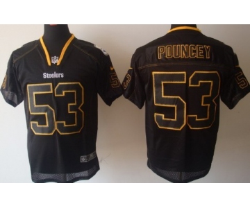 Nike Pittsburgh Steelers #53 Maurkice Pouncey Lights Out Black Elite Jersey