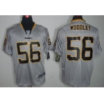 Nike Pittsburgh Steelers #56 LaMarr Woodley Lights Out Gray Elite Jersey
