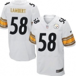 Nike Pittsburgh Steelers #58 Jack Lambert White Elite Jersey