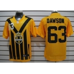 Nike Pittsburgh Steelers #63 Dermontti Dawson 1933 Yellow Throwback Jersey