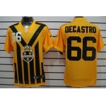 Nike Pittsburgh Steelers #66 David DeCastro 1933 Yellow Throwback Jersey