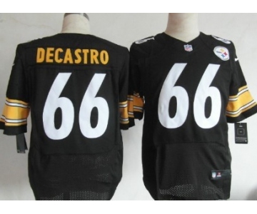 Nike Pittsburgh Steelers #66 David DeCastro Black Elite Jersey