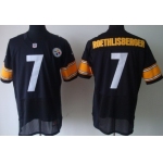 Nike Pittsburgh Steelers #7 Ben Roethlisberger Black Elite Jersey